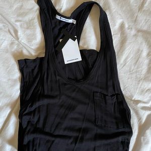 T by Alexander Wang black racerback tank